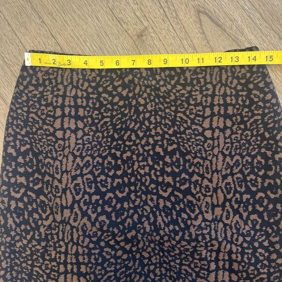 NWT Dana Buchman Poly-Cotton Wool Animal Print Knee Length Pencil Skirt Sz 4 - Picture 7 of 10